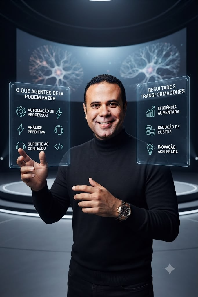 Joaldo Lima apresentando recursos de IA para prospecção de vendas 24/7