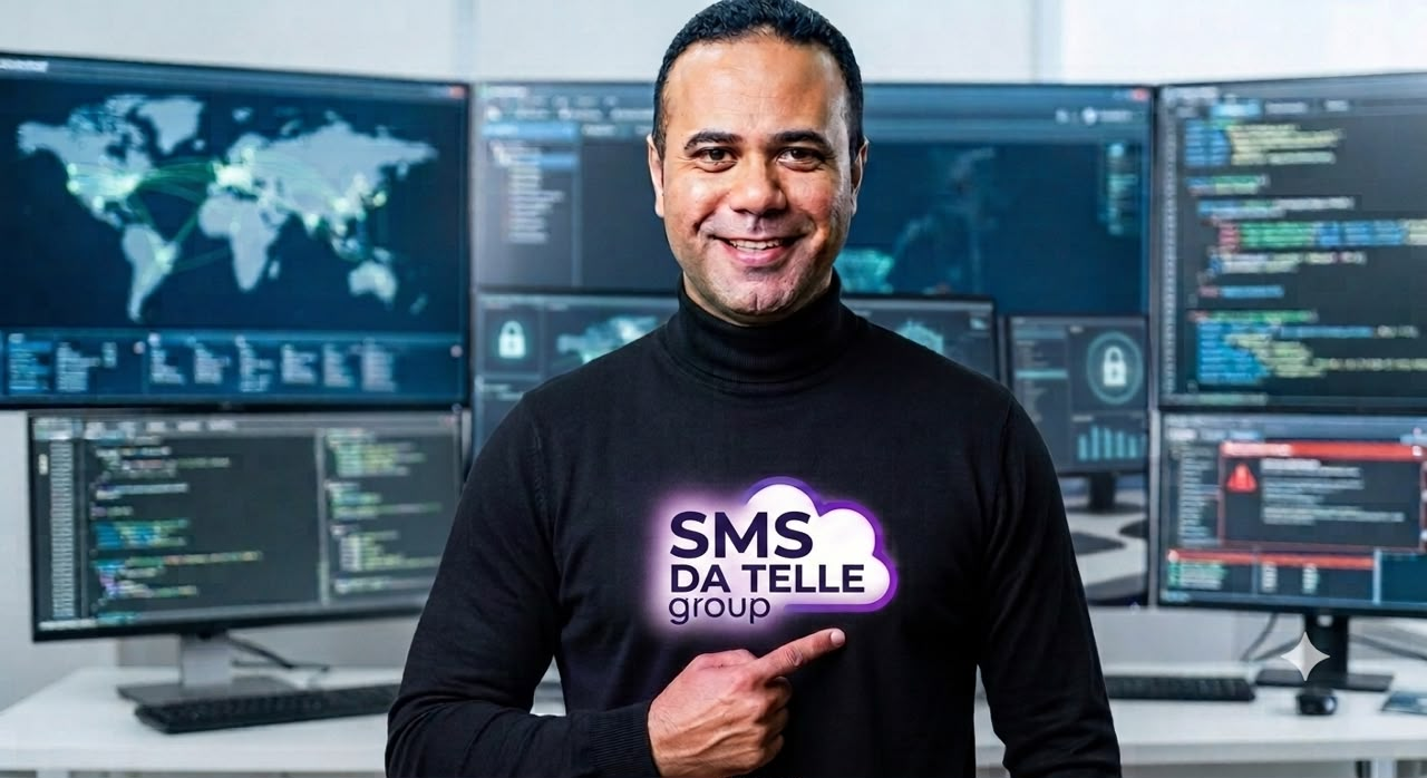 Profissional apresentando solução de SMS da Telle para clínicas médicas e comunicação com pacientes