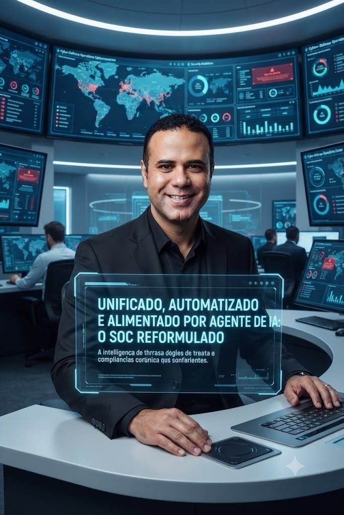 Joaldo Lima apresentando SOC reformulado com automacao e agentes de IA